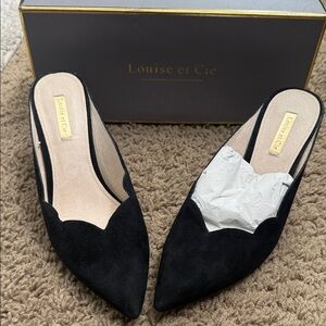 Louise et Cie Black Suede Pointed Heels